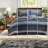 Premium Bedding Set, Microfiber Cotton Blend, Elegant Navy Style For King Bed