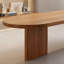 Table de salle à manger ovale brune-1437812981