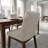 Ohler Mid Century Modern Solid Wood Linen Fabric Dining Chair