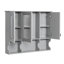 Armoire de salle de bain murale moderne 35 po x 28 po: miroir et tablettes ouvertes pour un rangement élégant et fonctionnel