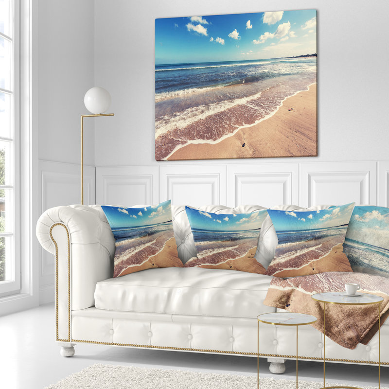 Coussin lombaire de plage tropicale à Seaside, Carré 18 po x 18 po