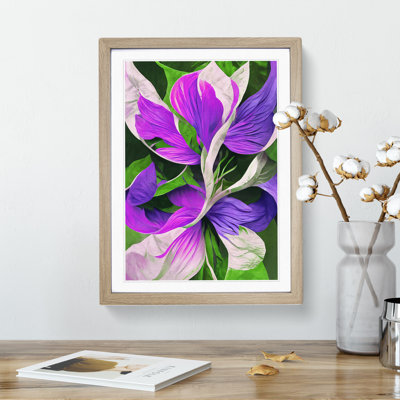 Colourful Abstract Flowers No.1 1 Piece Single Picture Frame Painting