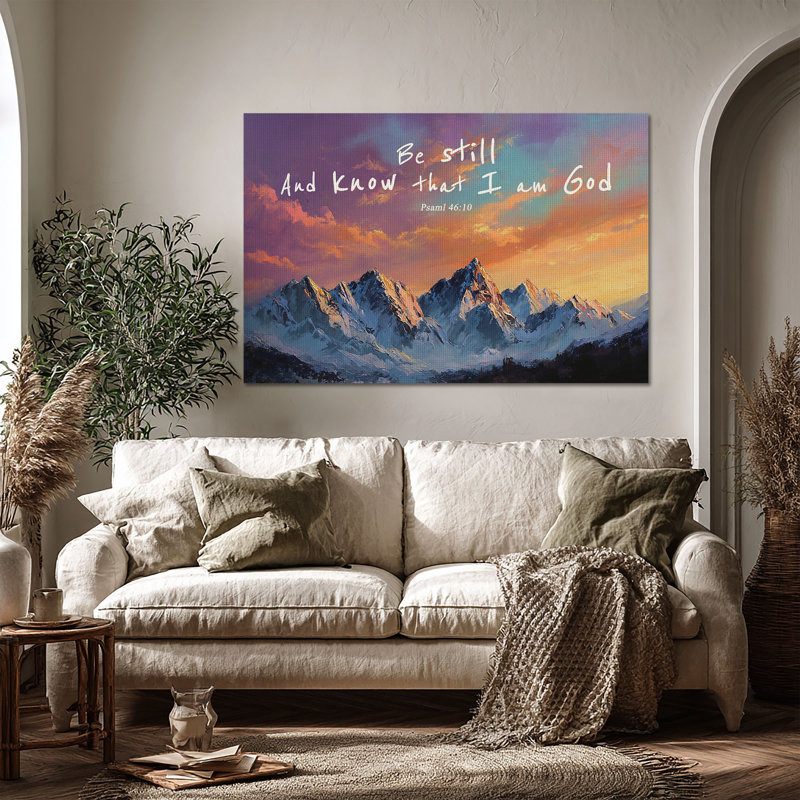 Art mural sur toile Faith Mountain Sunset, L 36 po x H 24 po