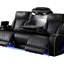 Fauteuil inclinable Fortuner de style moderne en bois avec fonction de massage incluse - noir