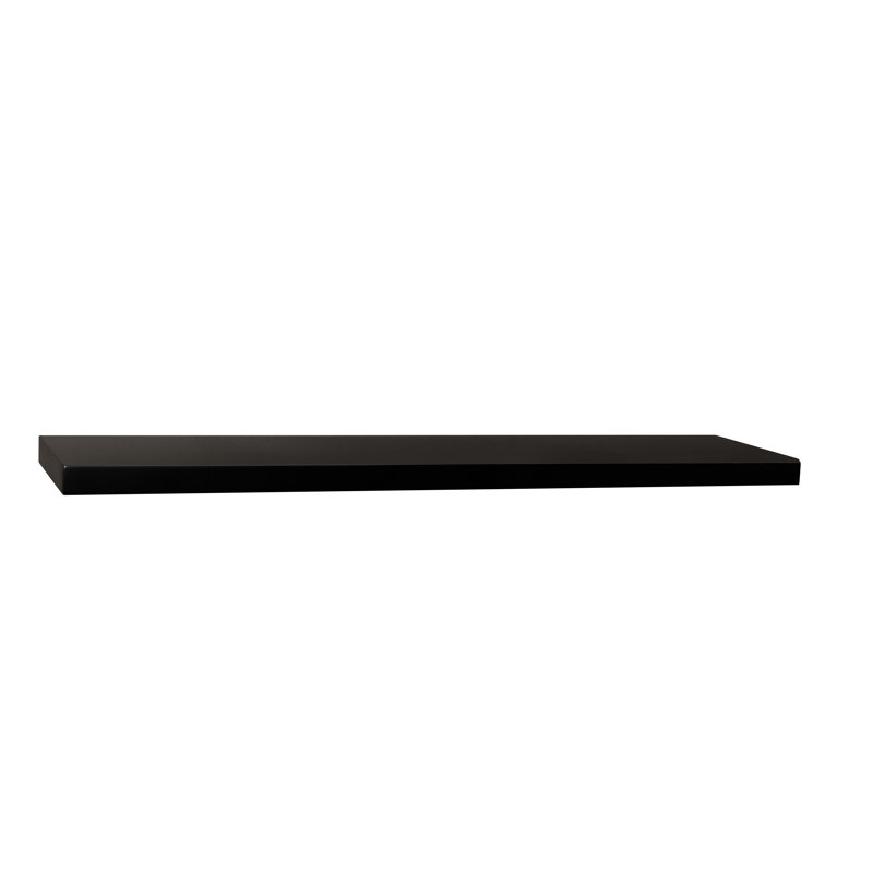Hansini Floating Shelf, Black, 1.25" H x 24" W x 8" D