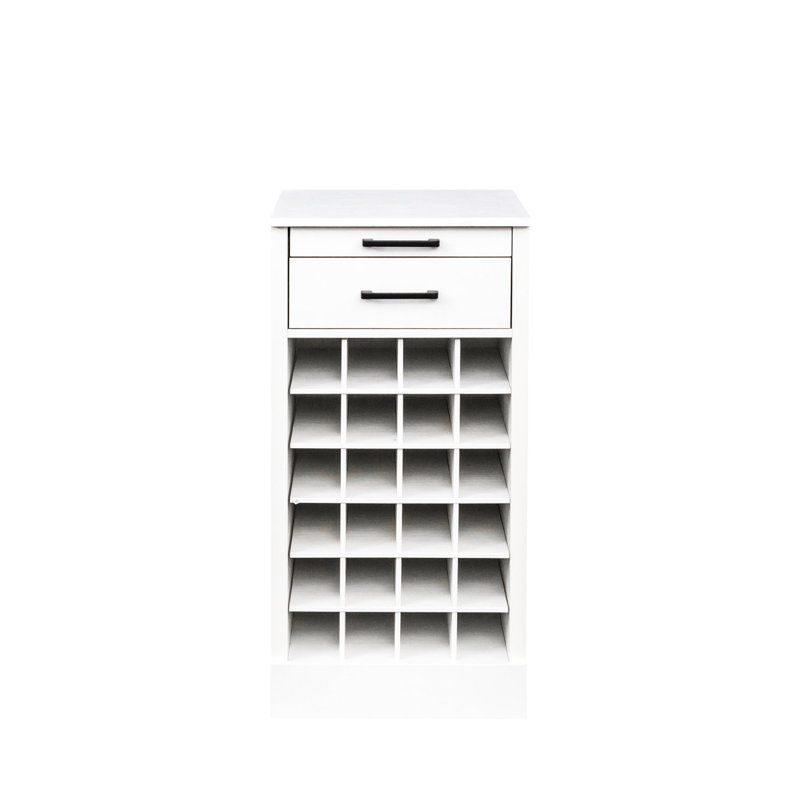 Armoire modulaire en noyer brun pouvant contenir 28 bouteilles de vin - rangement contemporain et pratique dans 28 buffets