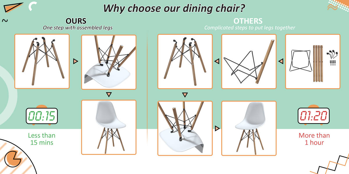 Josclyn Side Chair for Bedroom Kitchen Office (Set of 4)