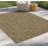 Jute/Black 2' 7" X 7' 3" Indoor/Outdoor Area Rug Runner-1186314077