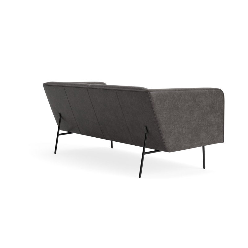 MTO - Dandy Sofa Black Legs, Slate Leather