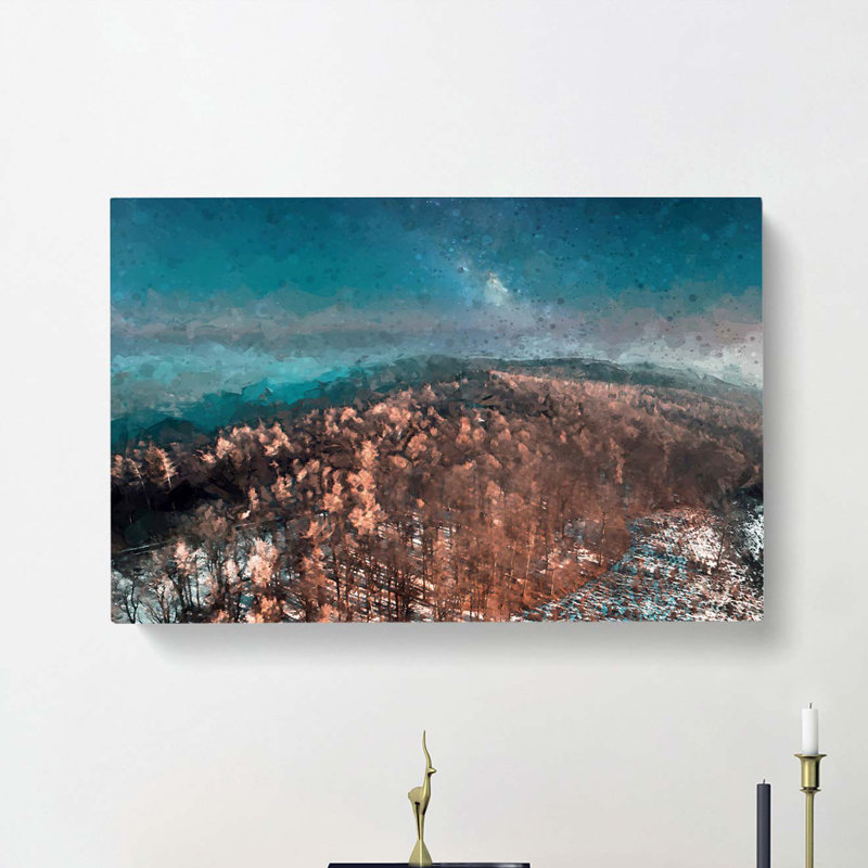 Stars Above Sopron In Hungary In Abstract - Wrapped Canvas Print, 35cm H x 50cm W x 3cm D