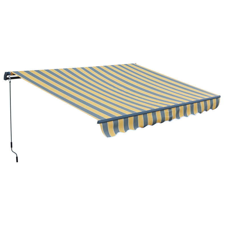 Housse rétractable en polyester l 144 po x P 60 po Aoodor, Rayé, Gris / Jaune