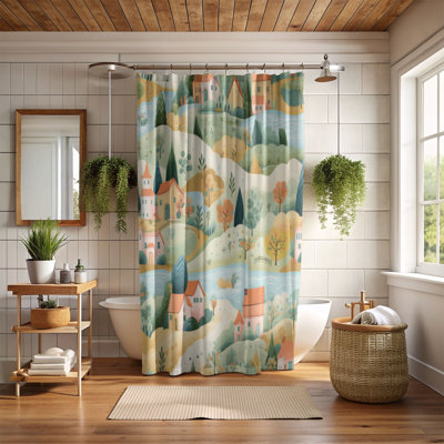 Colorful Facades - Premium Shower Curtain