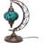 Turkish Mosaic Moon Lamp, Handcrafted Moroccan Table And Floor Lamp, Decorative Home Lighting With Stained Glass And Metal Accents, E12 Socket And On/Off Switch