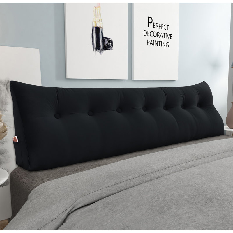 Triangle Reading Pillow, 50cm H x 200cm W, Black