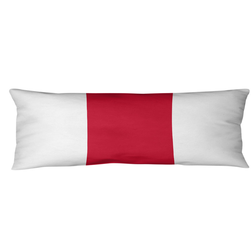 Stripes Medium Polyester/Polyfill Body Pillow, White and Red, Atlanta Throwback Football