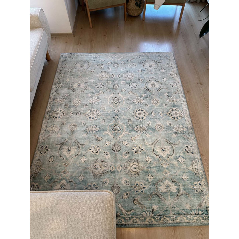 Tapis en coton avec envers antidérapant Lanney, Rectangle 2 pi 7 po x 9 pi 10 po