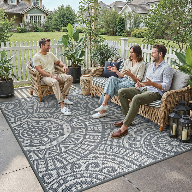 Tapis d'extérieur réversible GRASSO, Rectangle 144 po x 108 po
