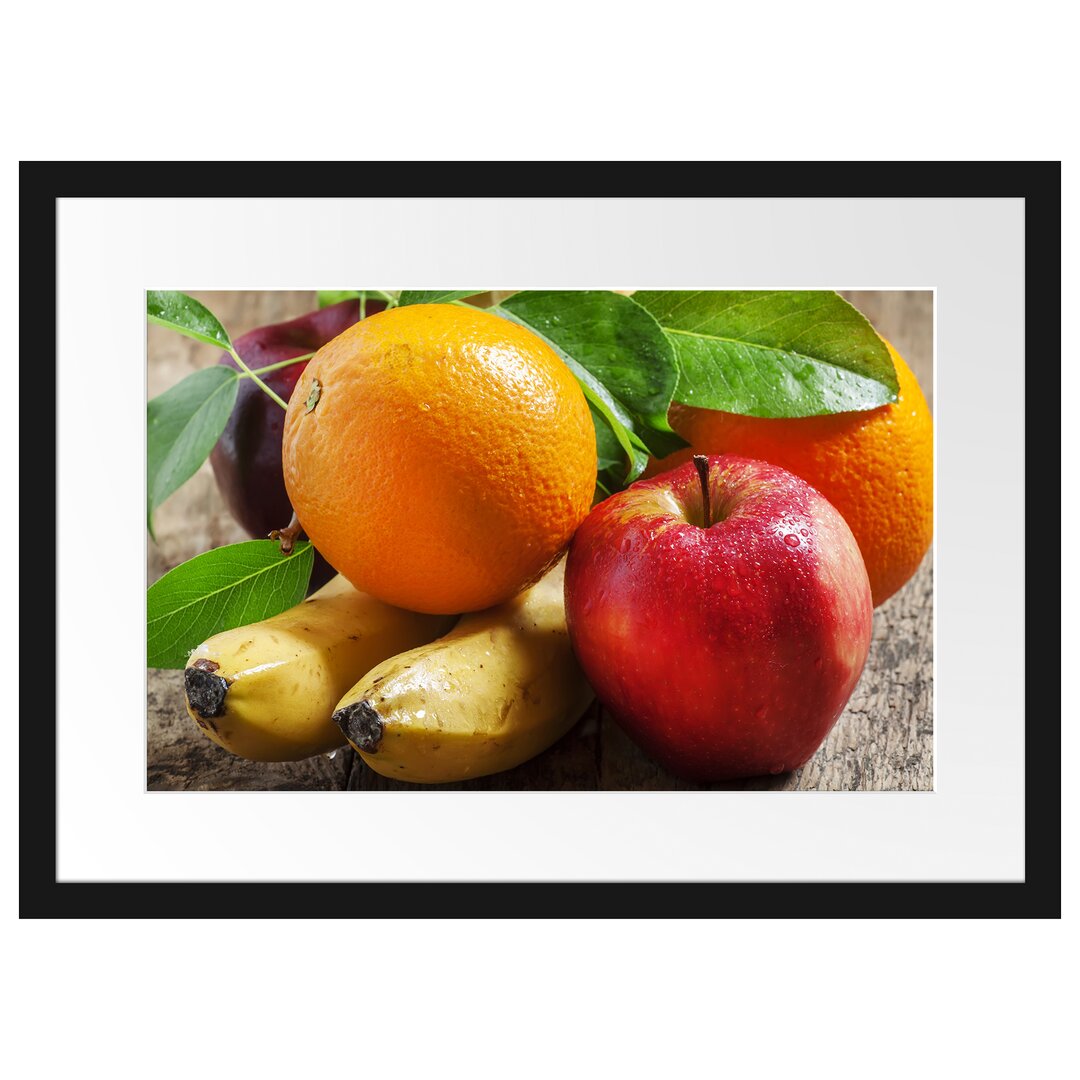 Gerahmtes Poster Frisches leckeres Obst