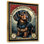 Illustration rétro du timbre de teckel mignon sur toile