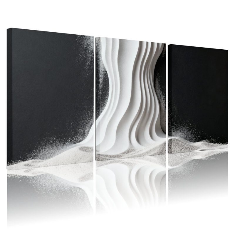 «Abstract Abstract Waves», ensemble de 3 impressions sur toile, H 18 po x l 36 po