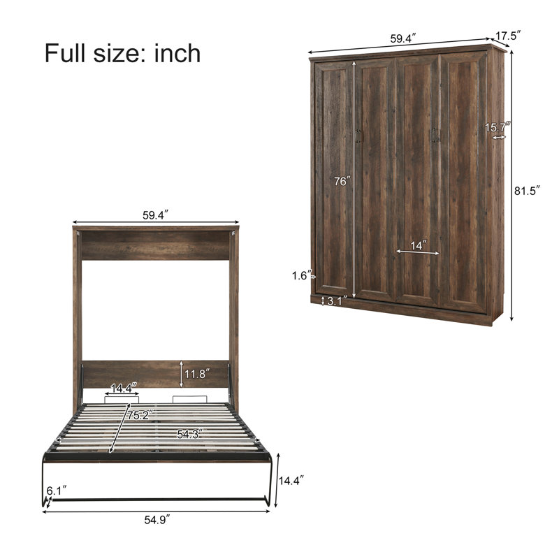 Armoire-lit escamotable peu encombrante avec fonction d'ouverture et de fermeture automatique, idéale pour les chambres d'amis, les chambres à coucher et les bureaux à domicile