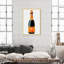 «Parisian Luxe Champagne - Glam Paris Bubbles», impression encadrée orange moderne pour la salle à manger-72506977-72506980