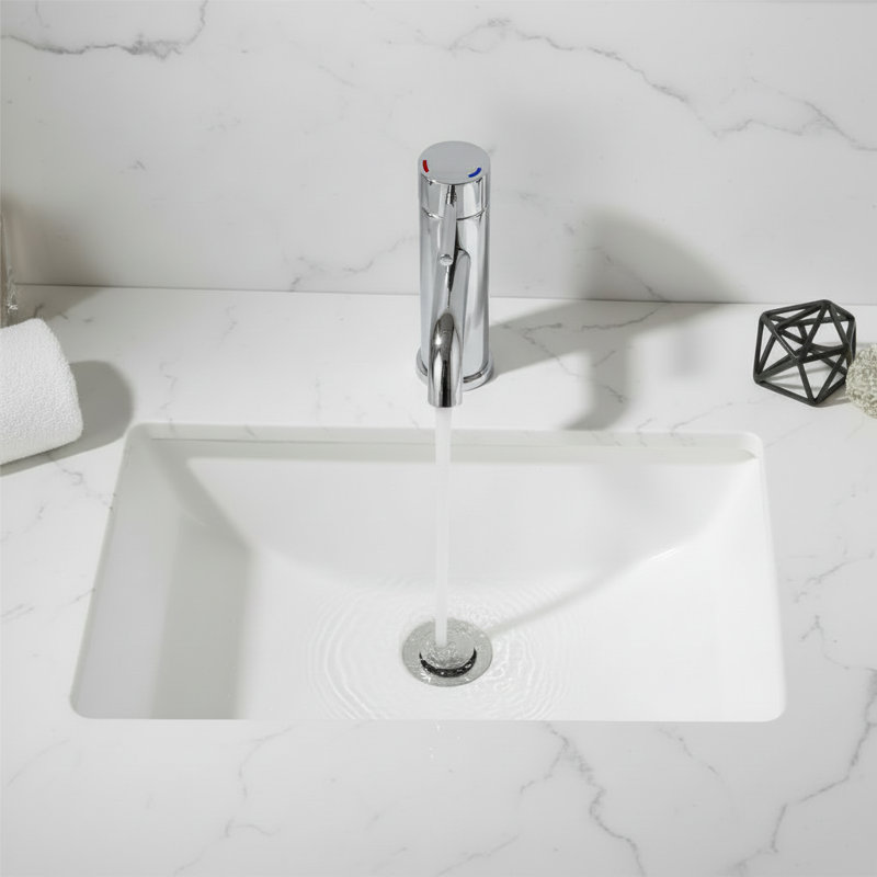 Robinet de meuble-lavabo moderne à poignée simple (ensemble de 2), Chrome chrome