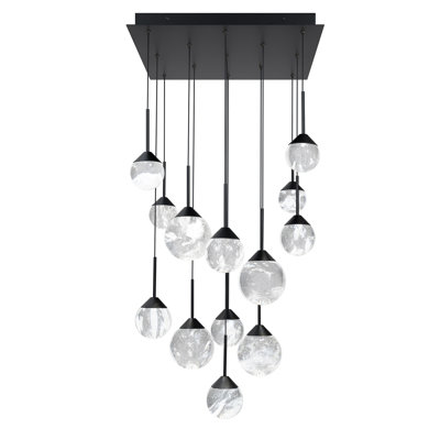 Quest 13 Light Crystal LED Multi-Light Pendant
