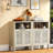 Sideboards & Buffets With Storage, Wood Mdf Farmhouse Kitchen Cabinet