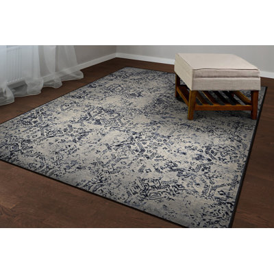 Brickley Woven Blue/Grey Area Rug