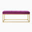 Banc en velours avec cadre en métal et pied de lit décoratif pour chambre à coucher et salon Channel