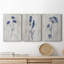 Indigo Botanical I - ensemble de 3 reproductions sur toiles tendues-1470110220