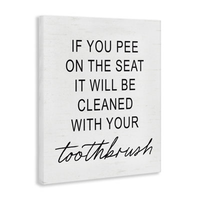 Toile d'avertissement Sassy Clean With Tooth