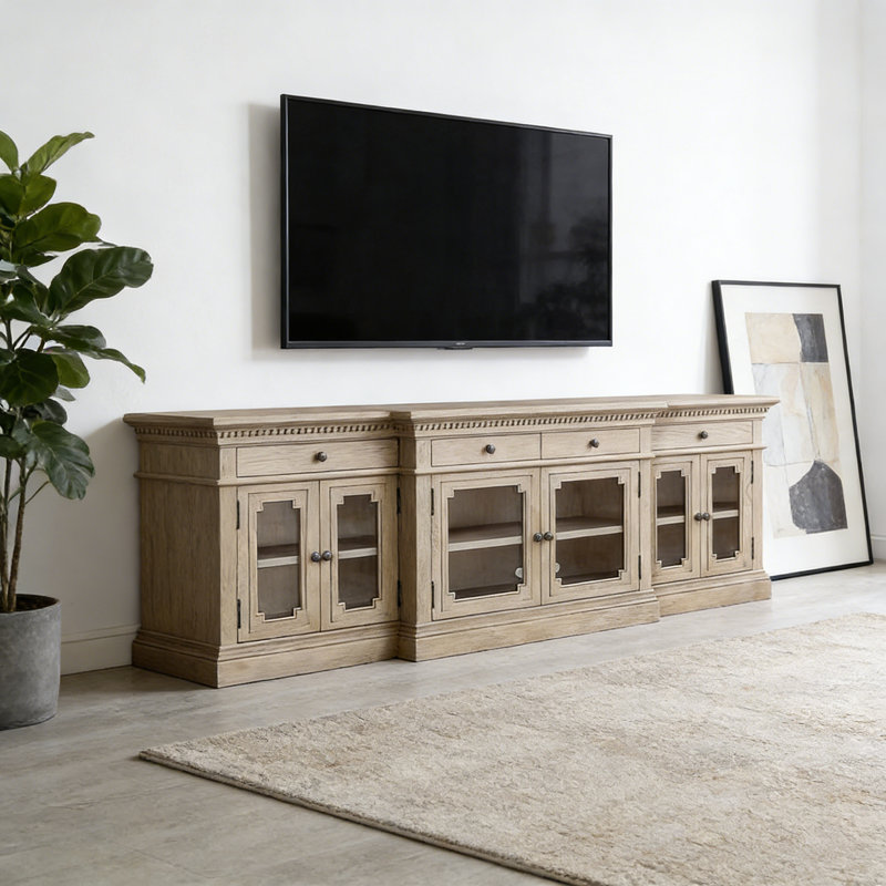 Meuble télé simple de style américain gris