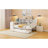 Twin Size Wooden Daybed With 3 Drawers, Usb Ports And Desk , White-922715448-922715451