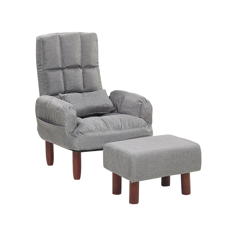 Willapa 65cm Wide Club Recliner, Grey