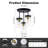 Levona 3- Light Semi Flush Mount Ceiling Light with Clear Hammered Glass Shade (Black/Gold)-1319863030