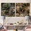 Urban Oasis - Ensemble de 2 collages carrés abstraits-1987139473-1987139472