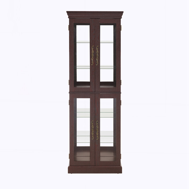 Glass Storage Cabinet, Cherry