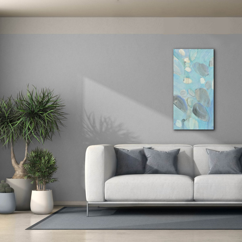 «Run Water 2» par Albena Hristova, art mural sur toile 20 po x 40 po