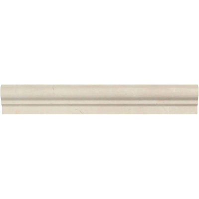 12" x 2" Polished Marble Chair Rail Tile Trim in Cream
