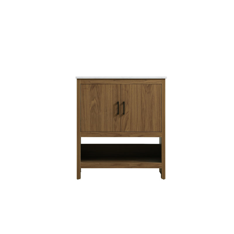 Kirkbride 30 inch Single Bathroom Vanity, Walnut Brown