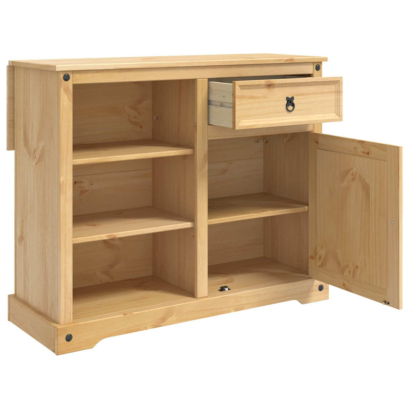  Kitchen Island Set with Drawer with Storage 2 pcs Solid-Pine Trolley, null