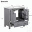 Meuble-lavabo simple 30 po avec plateau en céramique Florient-1133886882