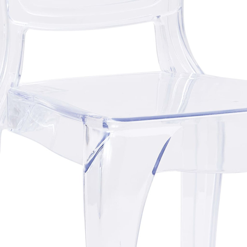 Draveil Patio Dining Side Chair, Clear