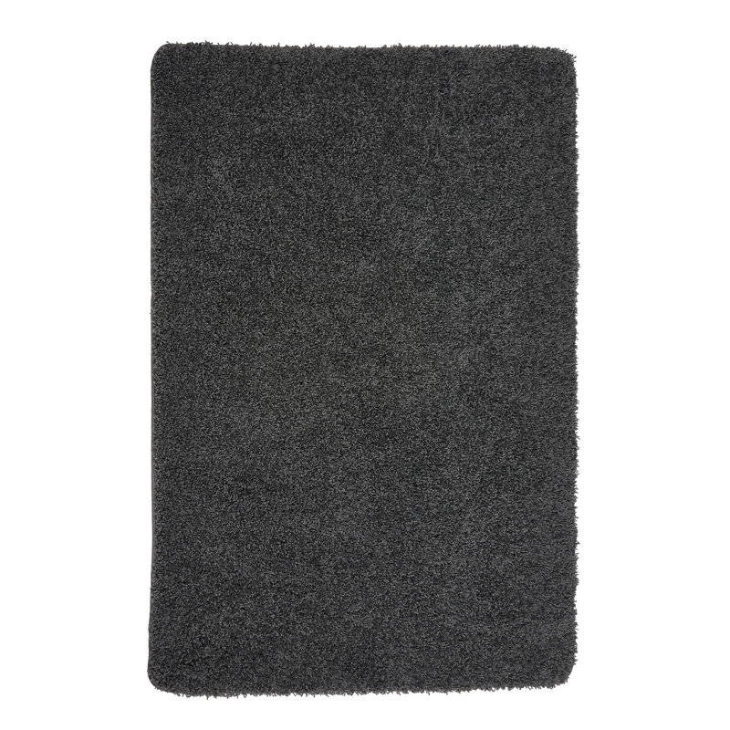 Buddy Shaggy Charcoal Rug, Rectangle 100 x 150cm