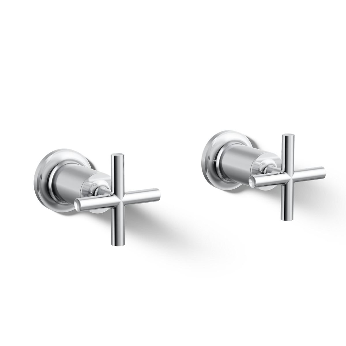 Purist High-Flow Bath Valve Trim with Cross Handle, Polished Chrome