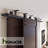 Ceiling Mount Classic Design Double Track Bypass Two Door Hardware Kit (Door Not Included)-86182374