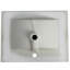 Comptoir de meuble-lavabo en céramique 24 po - lavabo blanc brillant seulement, P 24 po x l 18,3 po H 6,7 po, comptoir 0,81 po, profondeur intérieure du lavabo 4,72 po pour la salle de bain, profondeur interne, épaisseur du comptoir