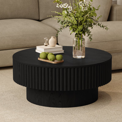 Table basse ronde avec rangement